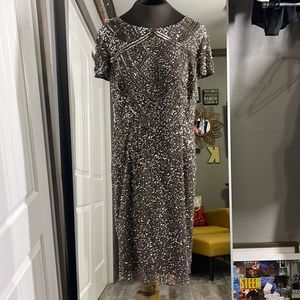 Adrianna Papell sequin midi dress Size: 16W